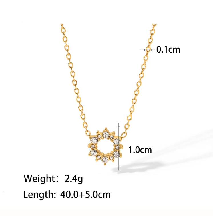 Ring Pendant Necklace – 18K Gold Plated Stainless Steel | Elegant Minimalist Necklace