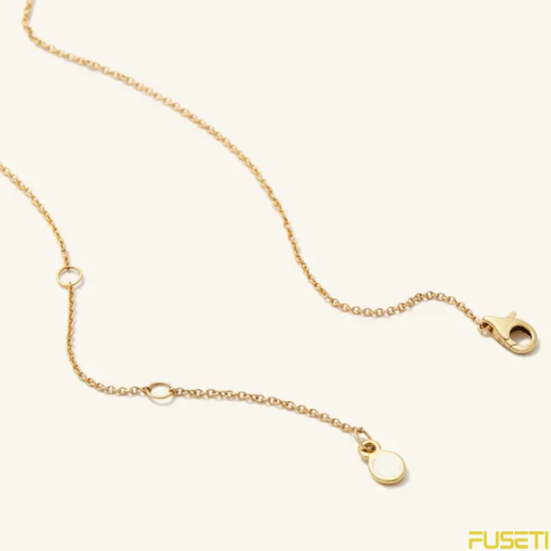 V-shaped chevron necklace made from 18k gold-plated 925 sterling silver cubic zirconia and moissanite gift for Valentine's Day!