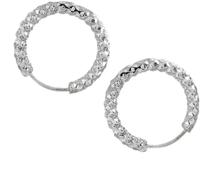 Chunky U-Shape Hoop Earrings – 18K Gold Plated and silver Stainless Steel | Bold Sparkling Huggie Earrings